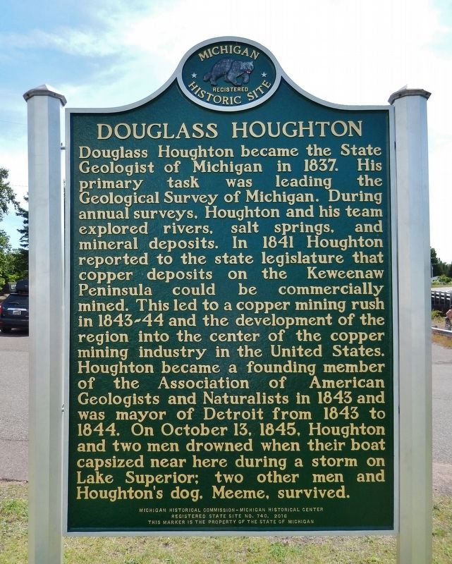 Douglass Houghton Marker (<i>side 2</i>) image, Touch for more information