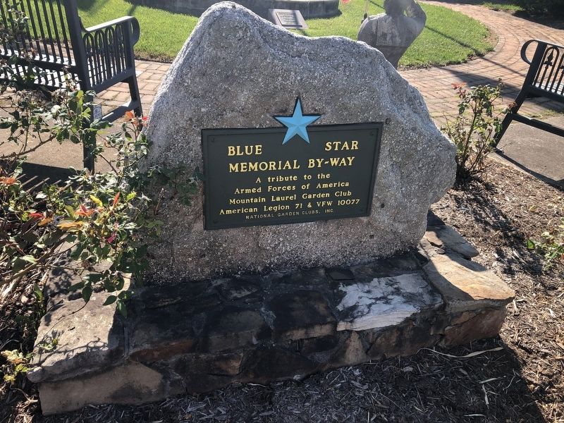 Blue Star Memorial By-Way Plaque on the grounds of the park image. Click for full size.