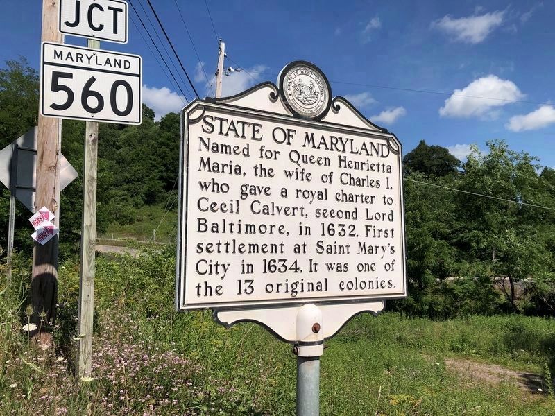 State of Maryland side of the marker image. Click for full size.