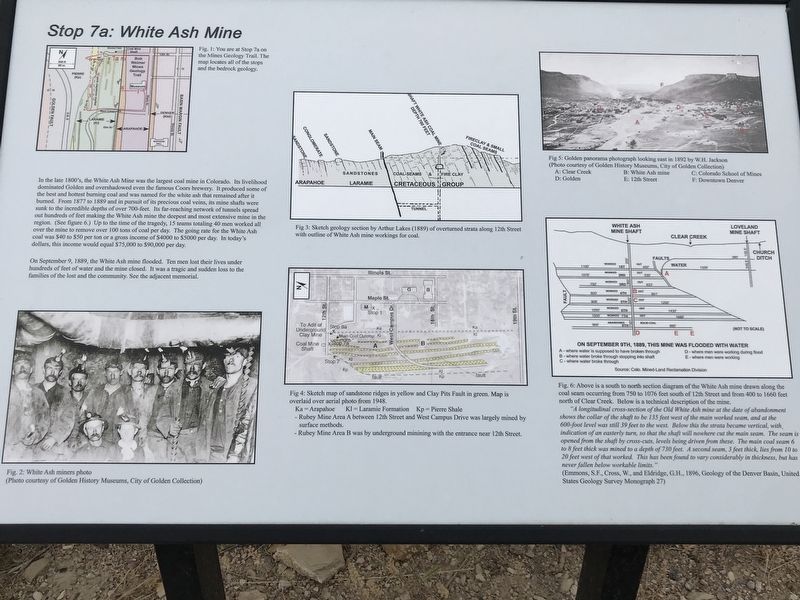 Stop 7a: White Ash Mine Marker image. Click for full size.