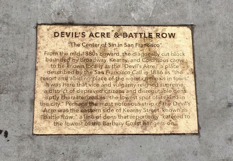 Devil's Acre & Battle Row Marker image. Click for full size.