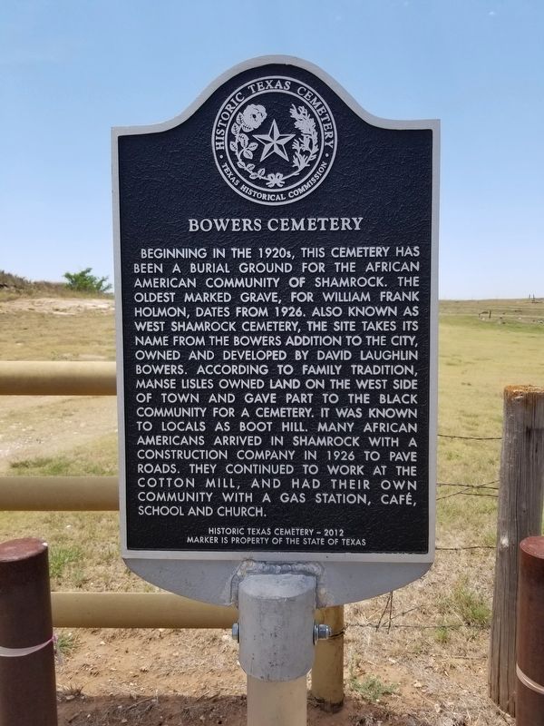 Bowers Cemetery Marker. Click for full size. Bowers Cemetery Marker image. Click for full size.
