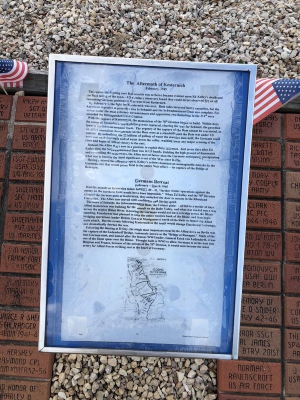 The Aftermath of Kesternich / Germans Retreat Marker image. Click for full size.