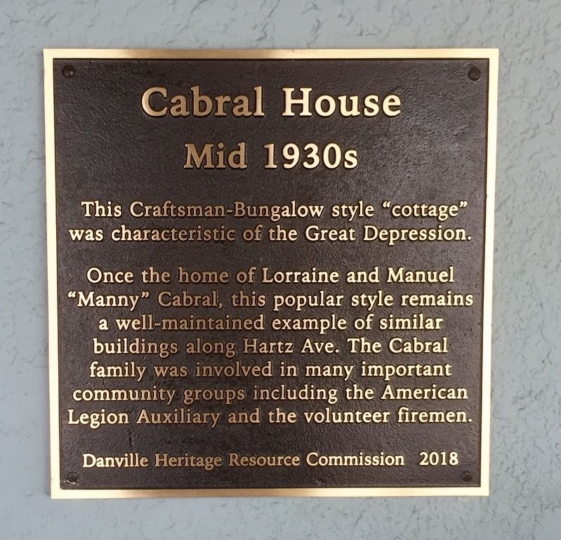 Cabral House Marker image. Click for full size.