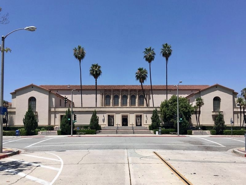 Pasadena Central Library and Marker image. Click for full size.