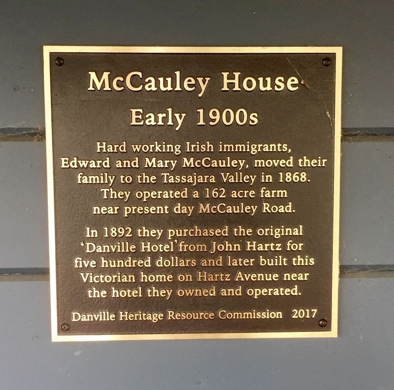 McCauley House Marker image. Click for full size.