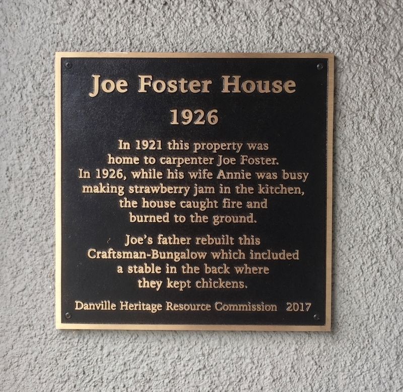 Joe Foster House Marker. Click for full size. Joe Foster House Marker image. Click for full size.