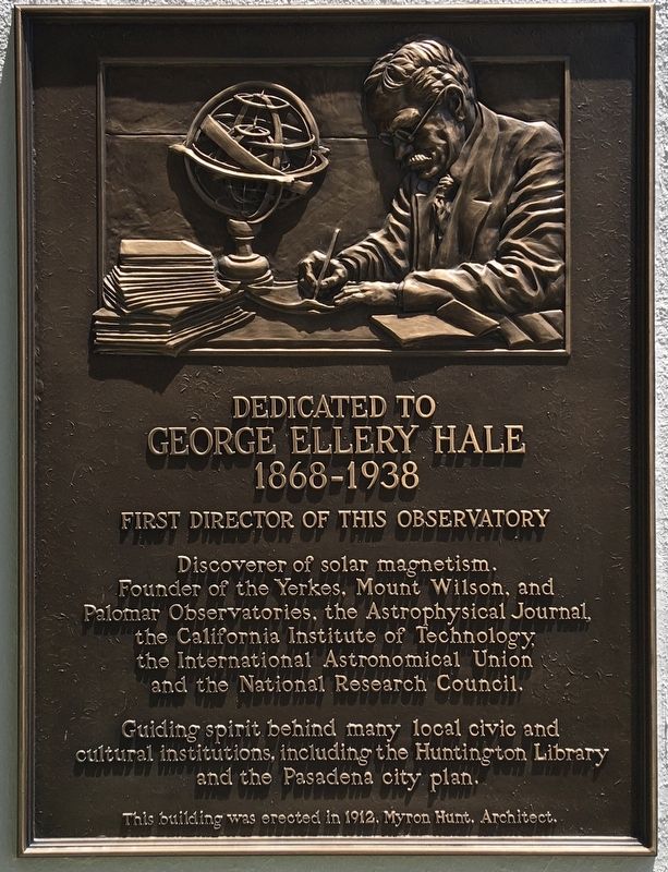 George Ellery Hale Marker image. Click for full size.