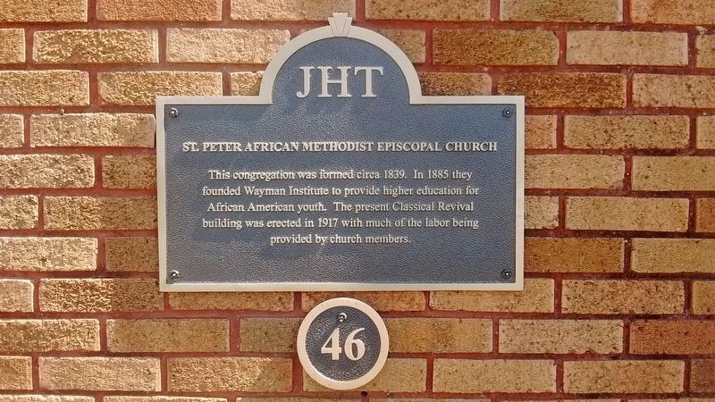 St. Peter African Methodist Episcopal Church Marker image. Click for full size.
