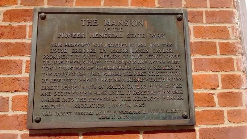 The Mansion of the Pioneer Memorial State Park Marker image. Click for full size.