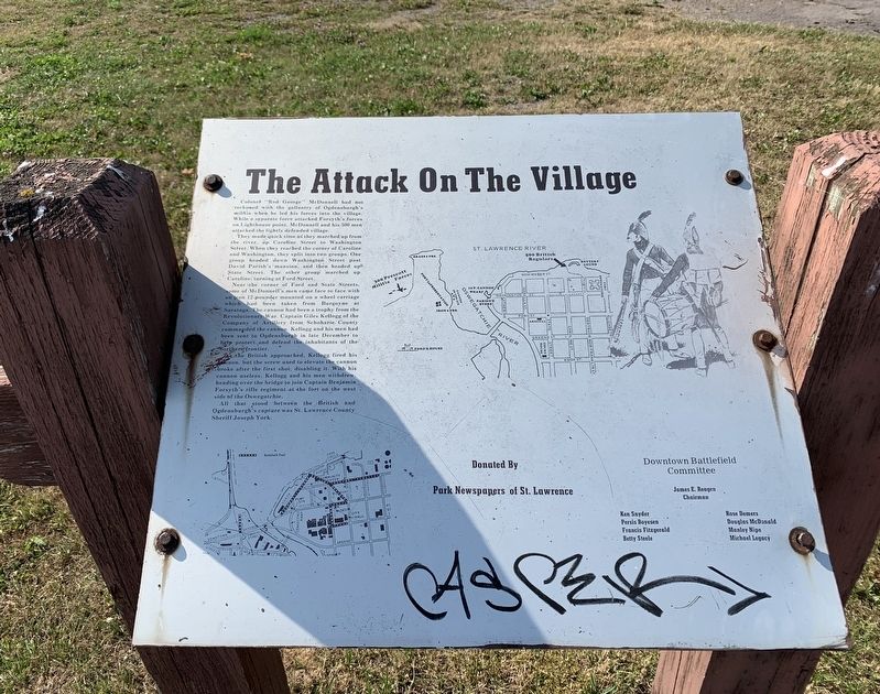The Attack on the Village Marker image. Click for full size.