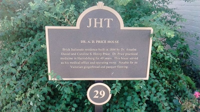 Dr. A. D. Price House Marker image. Click for full size.