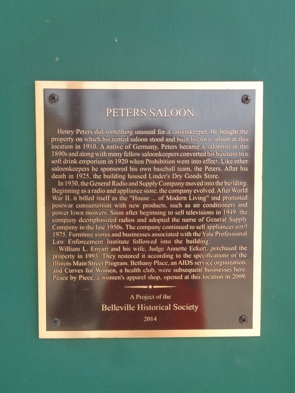 Peters Saloon Marker image. Click for full size.