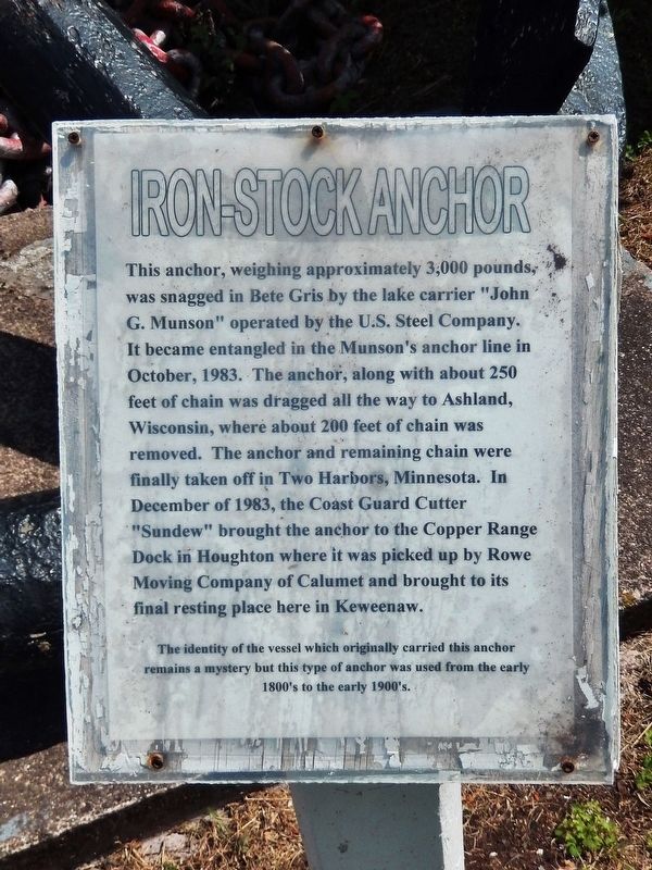 Iron-Stock Anchor Marker image. Click for full size.
