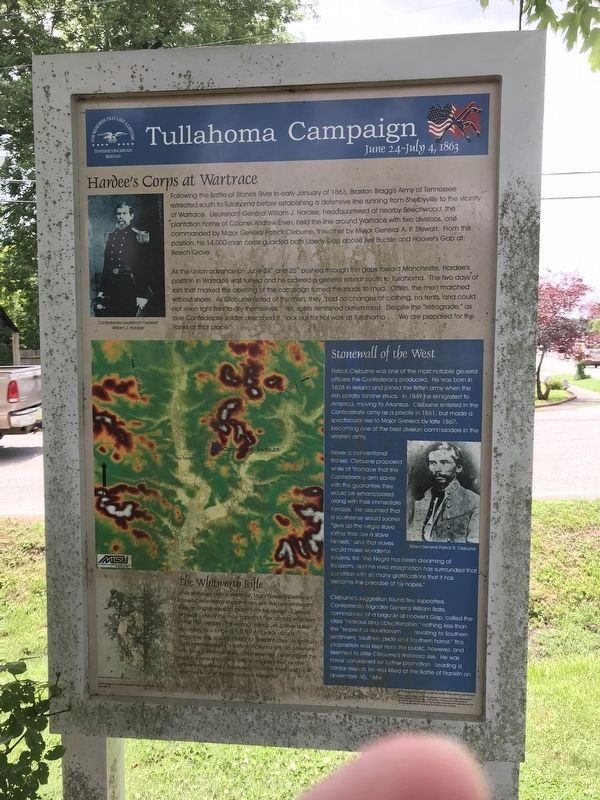 Tullahoma Campaign Marker (side 2) image. Click for full size.