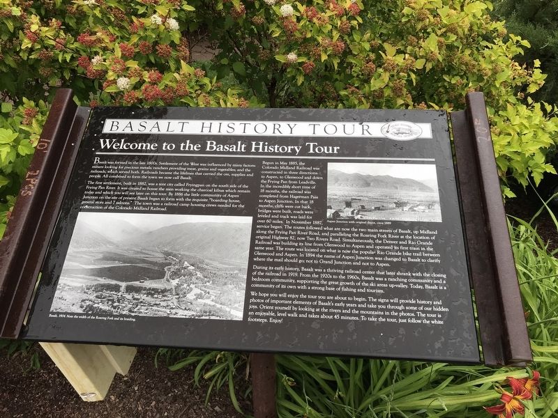 Welcome to the Basalt History Tour Marker image. Click for full size.