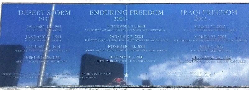 Desert Storm/Enduring Freedom/Iraqi Freedom Memorial image. Click for full size.