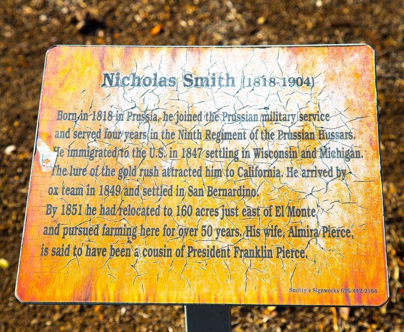 Nicholas Smith Marker image. Click for full size.