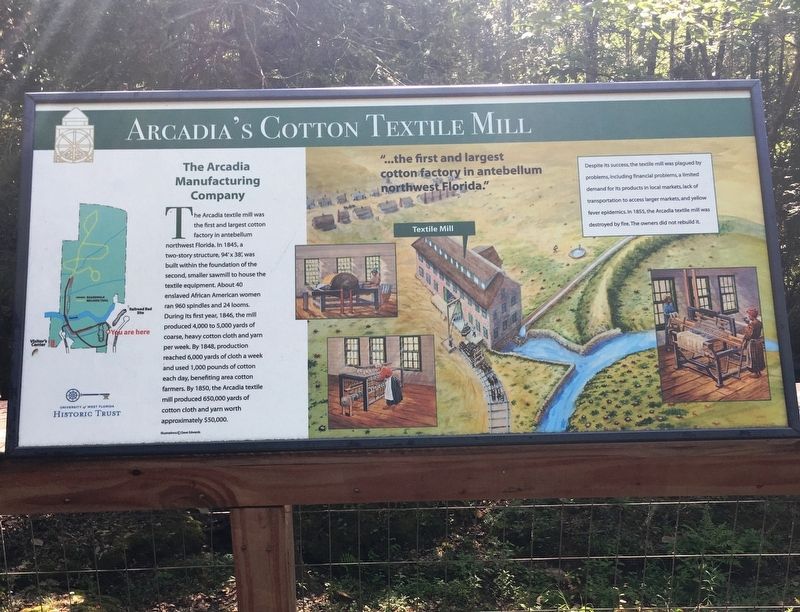 Arcadia’s Cotton Textile Mill Marker image. Click for full size.