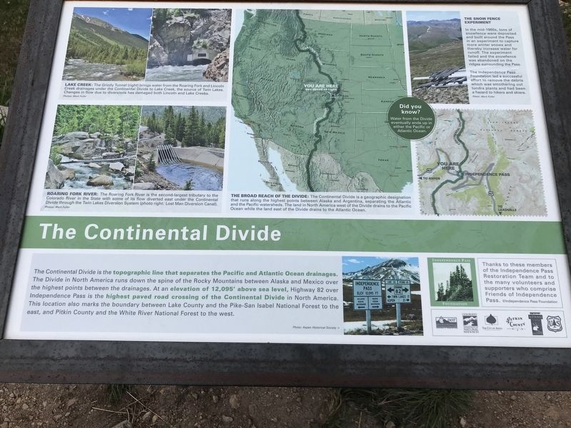 The Continental Divide Marker image. Click for full size.