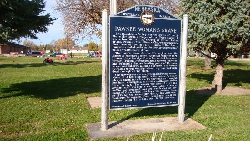 Pawnee Woman’s Grave Marker image. Click for full size.