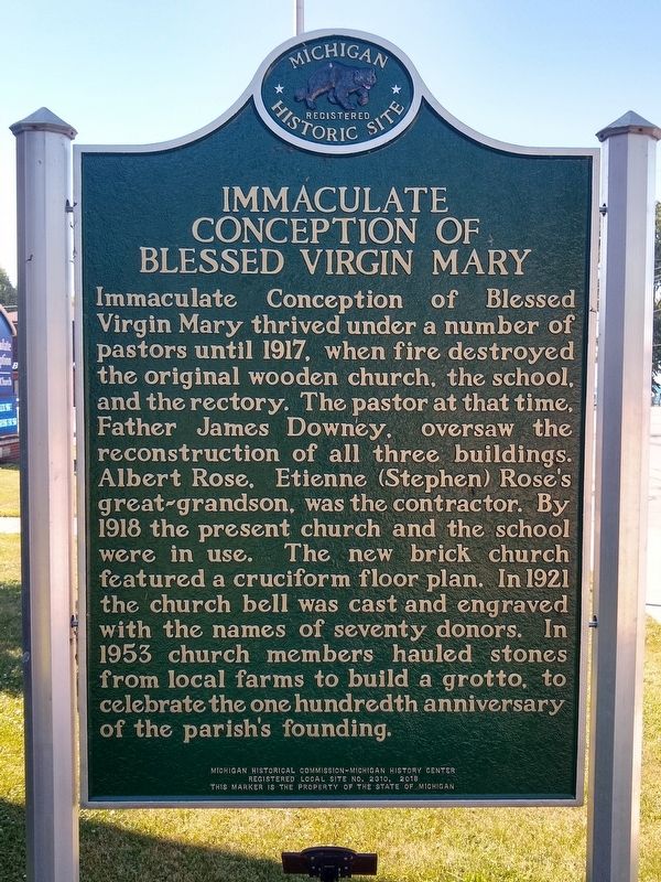 Immaculate Conception of Blessed Virgin Mary Marker - side 2 image. Click for full size.
