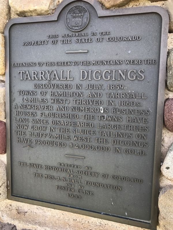 Tarryall Diggings Marker image. Click for full size.