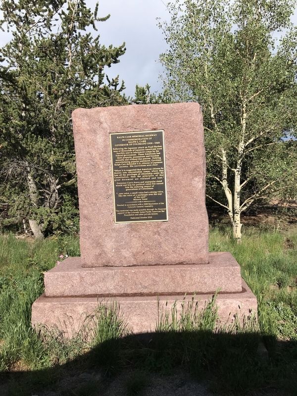 Ralph Carr Memorial Highway Marker image. Click for full size.
