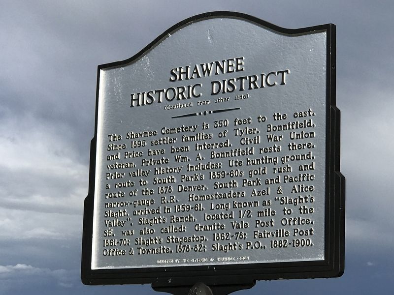 Shawnee Historic District Marker (Reverse) image. Click for full size.