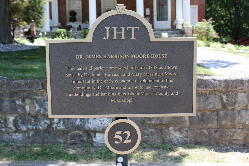 Dr. James Harrison Moore House Marker image. Click for full size.