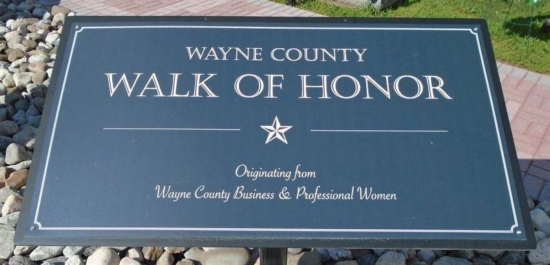 Wayne County Walk of Honor Title Marker image. Click for full size.