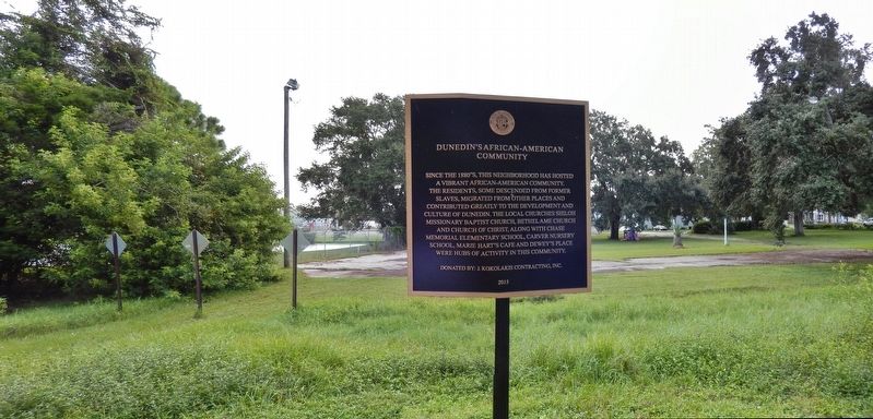 Dunedin's African American Community Marker image. Click for full size.