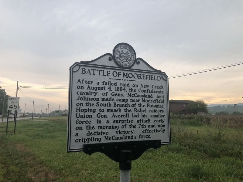 Battle of Moorefield Marker image. Click for full size.