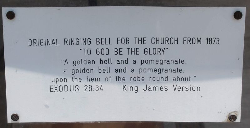 First Baptist Church Bell image. Click for full size.