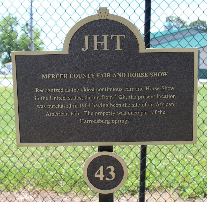 Mercer County Fair and Horse Show Marker image. Click for full size.