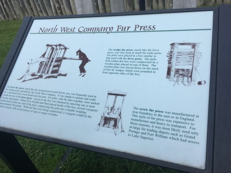 North West Company Fur Press Marker image. Click for full size.