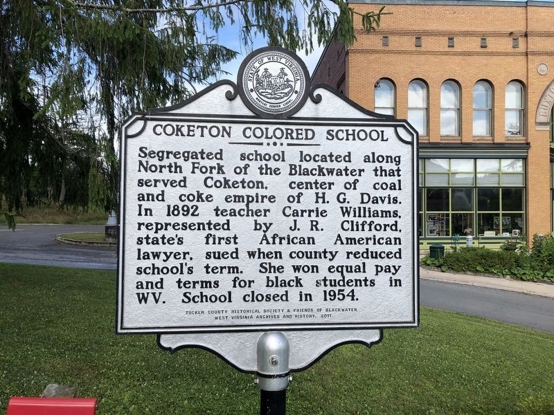 Coketon Colored School Marker image. Click for full size.