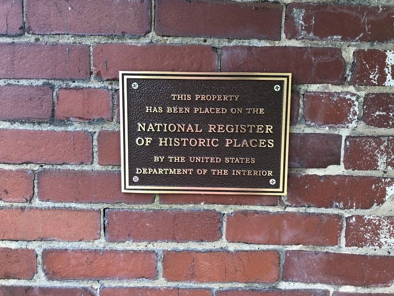 National Register of Historic Places plaque on the building. Click for full size. National Register of Historic Places plaque on the building image. Click for full size.
