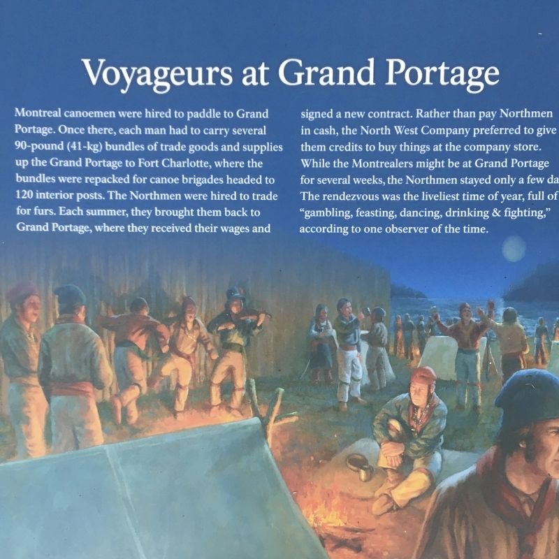 Voyageurs at Grand Portage Marker image. Click for full size.