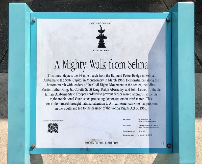 A Mighty Walk From Selma Marker image. Click for full size.