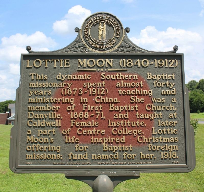 Lottie Moon (1840-1912) Marker image. Click for full size.