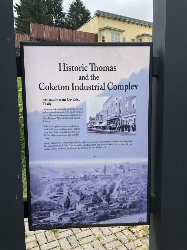 Historic Thomas and the Coketon Industrial Complex side of the marker image. Click for full size.