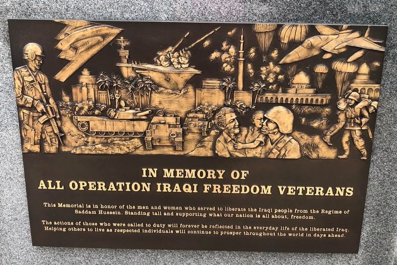 In Memory of All Operation Iraqi Freedom Veterans Marker image. Click for full size.