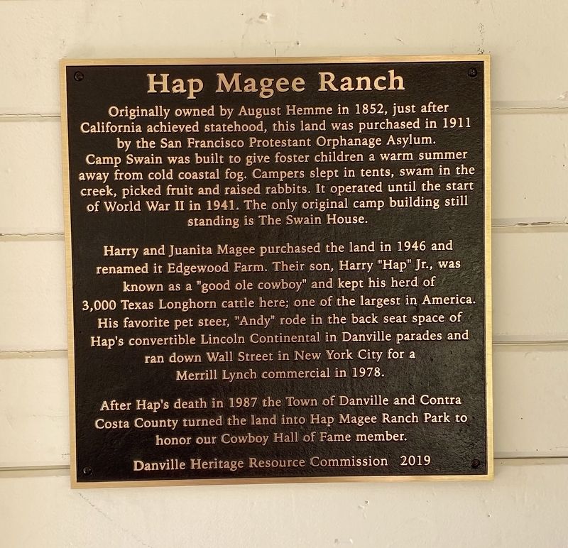 Hap Magee Ranch Marker image. Click for full size.