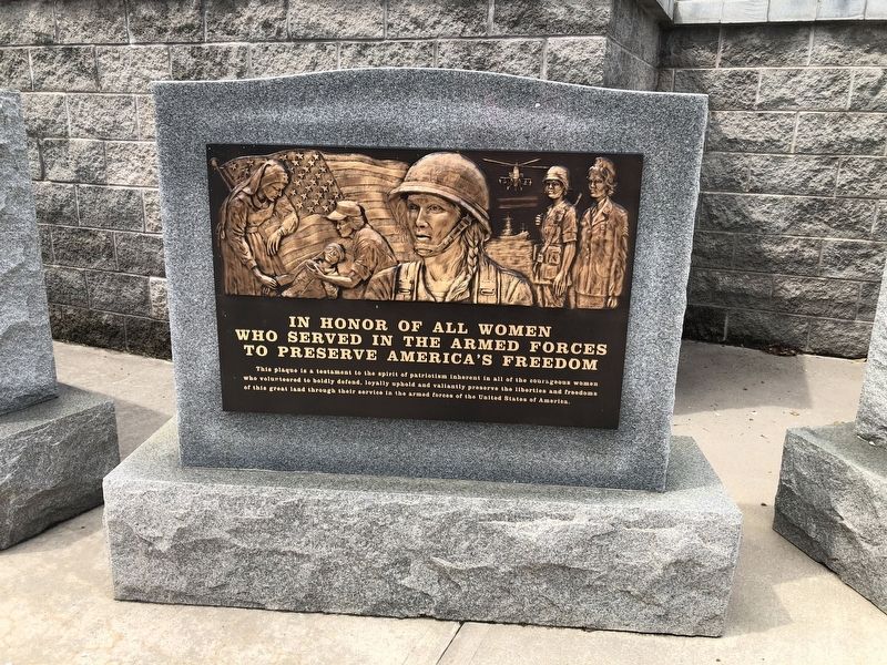 In Honor of All Women who Served in the Armed Forces to Preserve America's Freedom Marker image. Click for full size.