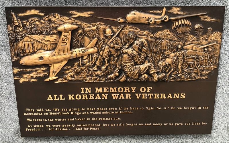 In Memory of All Korean War Veterans Marker image. Click for full size.