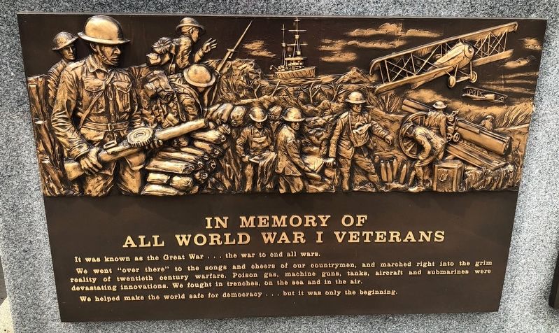 In Memory of All World War I Veterans Marker image. Click for full size.