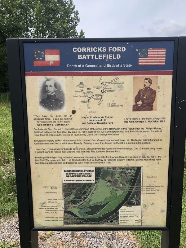 Corricks Ford Battlefield Marker image. Click for full size.