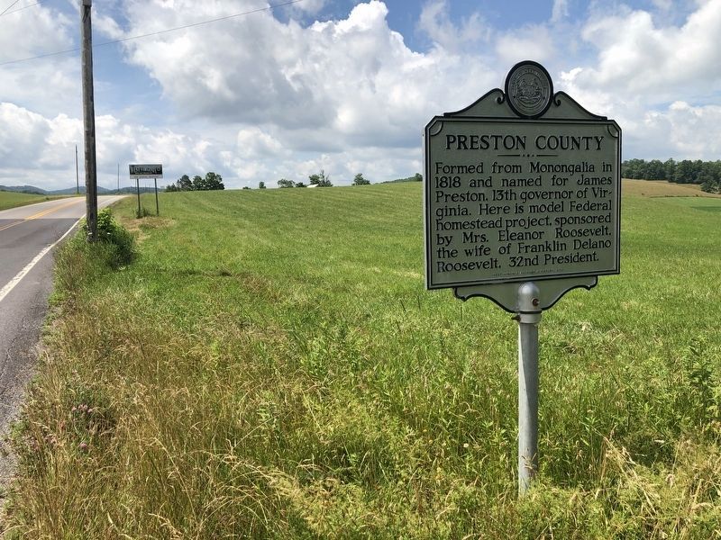 Preston County side of the marker image. Click for full size.