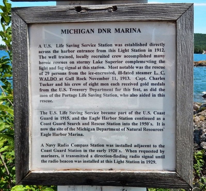 Michigan DNR Marina Marker image. Click for full size.